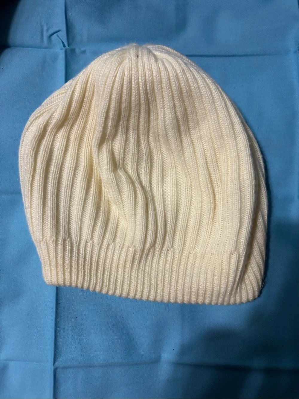 Classic Kids Knit Beanie Hat in Cream